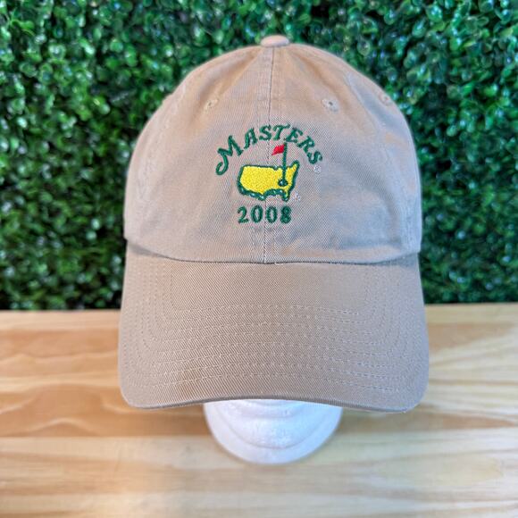 American Needle Augusta  National 2008 Masters Golf Hat Cap  Khaki Adult Gift - Picture 1 of 8